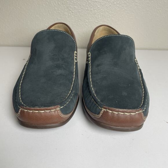 Mephisto Cool-Air Baduard Men 7.5 Blac Brown Leather Slip-On Loafers Dress Shoes